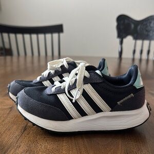 Adidas Kids' Navy and White Sneakers